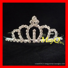 Couronne de tiara en cristal beauté pour mariage et concours